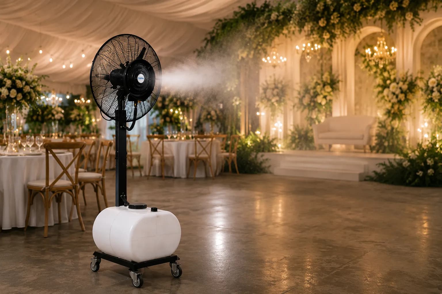 Misty fan untuk acara outdoor wedding di Jakarta
